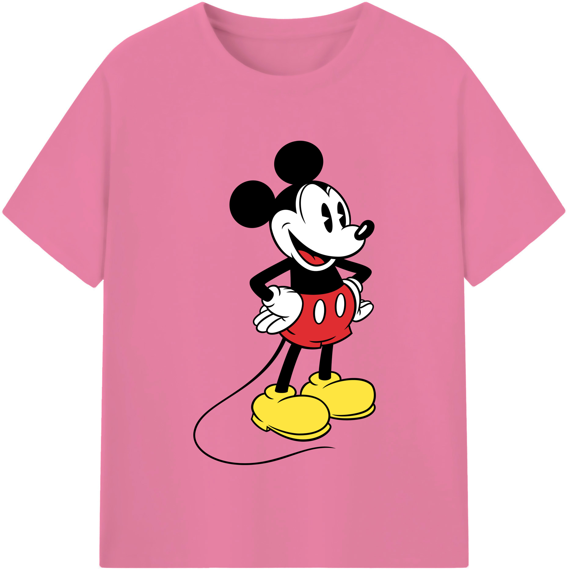 （画像用） ミッキーマウス Mickey Mouse 綿100％半袖Tシャツ（フロントプリント）